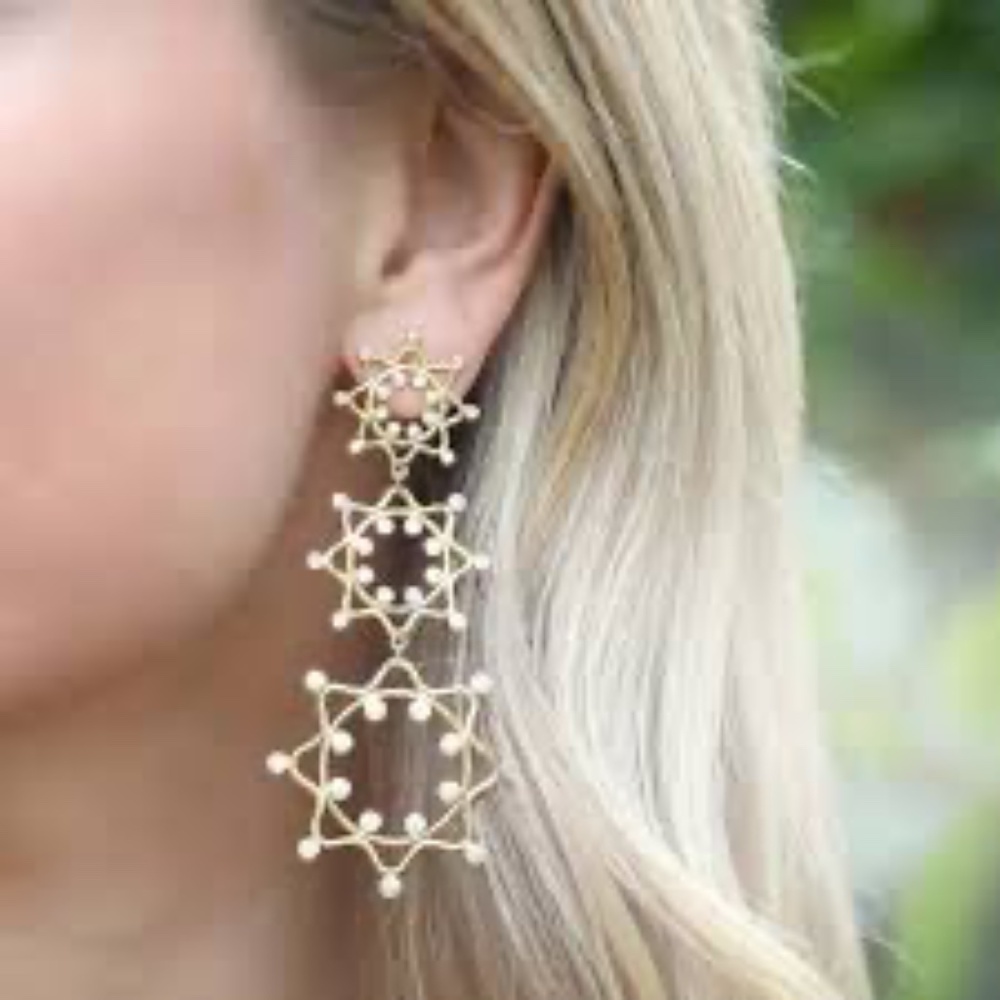 Asha by Ashley McCormick Squiggle Triple Earrings